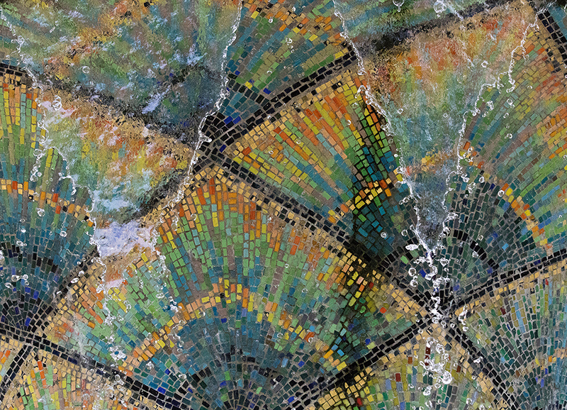 DD0379 Mosaikbrunnen im Großen Garten (Detail, Dresden Südvorstadt Ost 2019)