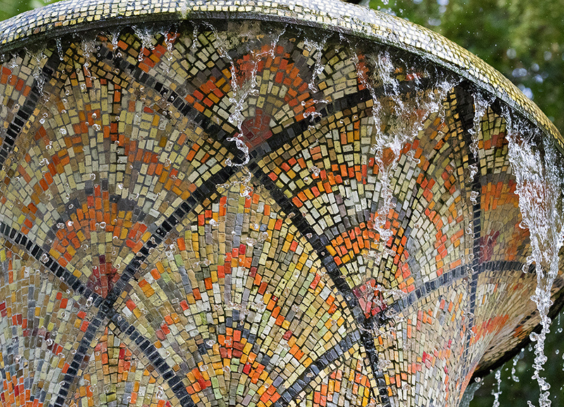 DD0380 Mosaikbrunnen im Großen Garten (Detail, Dresden Südvorstadt Ost 2019)